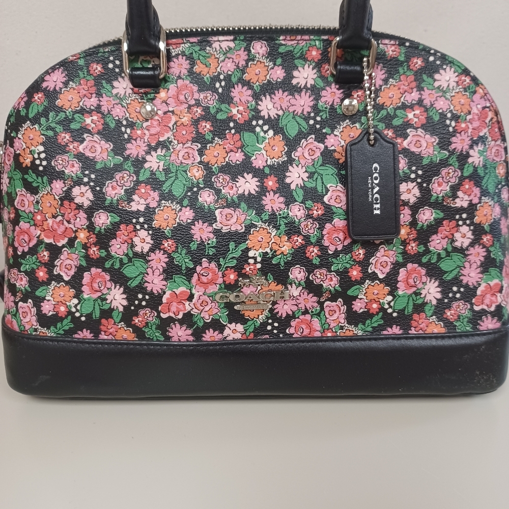 Coach Mini Sierra Satchel In Posey Cluster Floral Print